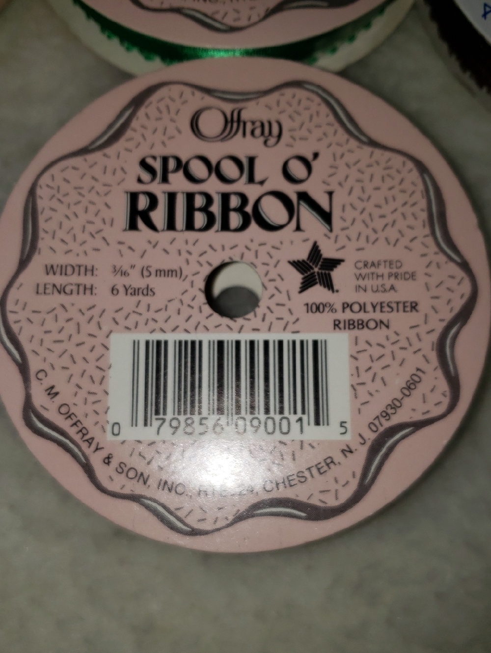 Offray Spool O' Ribbon 3/16" - Picture 3 of 3